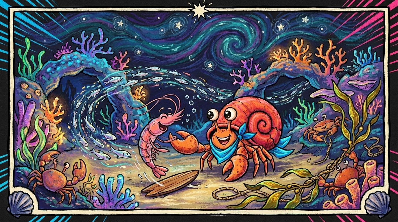 Claw and Snapper live and work together at the reef